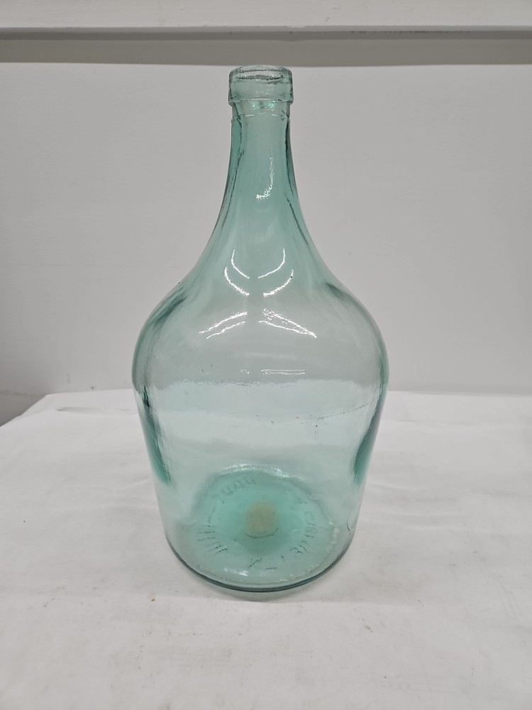 Demijohn Glass Bottle Vase Aqua/Green Glass Jug 14&Prime;H
