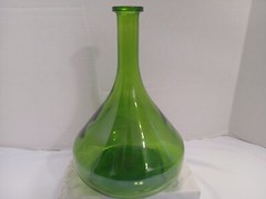 Vintage Emerald Green Glass Wine Bottle Fall Decor