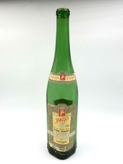 VINTAGE 1961 YAGO RIOJA SANTIAGO SPANISH BURGUNDY 14&Prime; SQUARE BASE BOTTLE