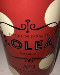 Lolea No.1 Red Polka Dot Sangria Wine Bottle/Empty/Nice Decor for Bar