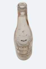 Vtg Garrett & Co Virginia Dare Wine Bottle Clear Glass Embossed Design 13&Prime; Tall