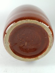 Lancers Wine Brown Stoneware Bottle 10.5-Inch Tall Vintage