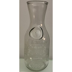 Vintage 1990 Floral Etched Norman Kosarin Carafe Paul Masson Vineyards Daffodil