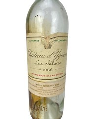 Vintage 1966 Chateau d’Yquem Empty French White Bordeaux Wine Bottle w/ Label