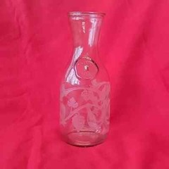 Etched Clear Glass 9 3/4&Prime; Paul Masson Wine Carafe Norman Kosarin