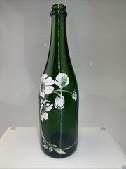 Perrier Jouet Champagne Bottle Hand Painted Flowers -Empty Bottle – No Label