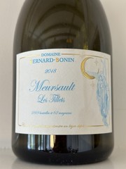 Rare empty wine bottle, Bernard-Bonin, Meursault Les Tillets 2018, Magnum