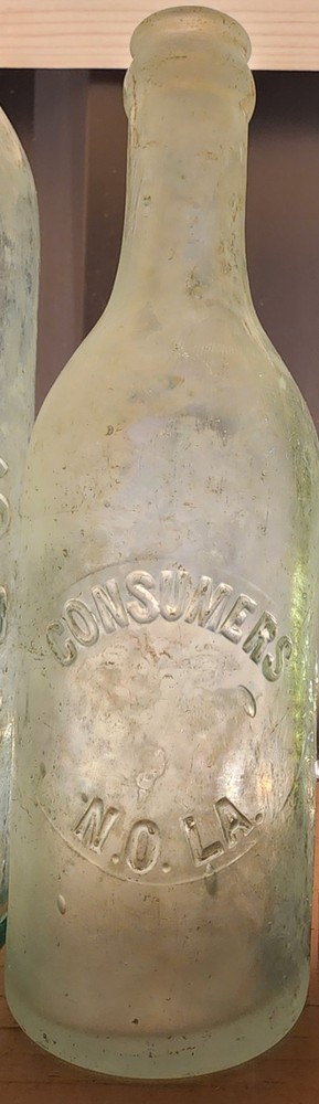 Opalized Frosted green Early 1920 Consumers New Orleans La.