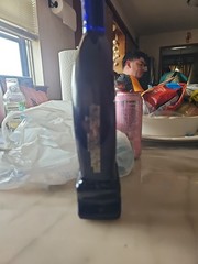 Blue Moon Riesling 500ml Blue Glass Collectible Wine Bottle Moon Face Design