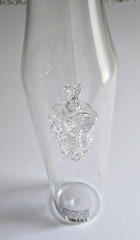 Grappa Alexander Aqva Di Vita Hand Blown Glass Grapes Empty Wine Bottle Italy