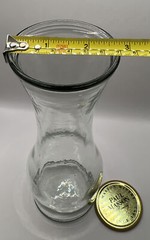 Vintage Paul Masson Glass Wine Water Carafe, Embossed Bottom Letters, 10.5&Prime; Tall