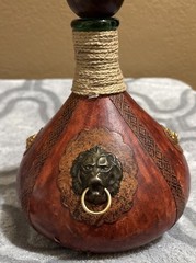 Italian leather wrapped decanter vintage