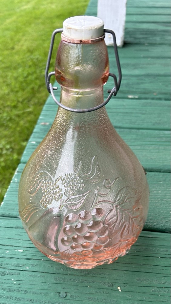 Vintage Casadis Milano JUS DE FRUITS Pink Wine Decanter 2 LITERS Antique