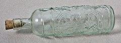 grape vine wine bottle made in Spain good condition with cork