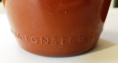 Vintage Lancers J.M. Da Fonseca Portugal 9&Prime; Glass Brown Painted Wine Bottles x2