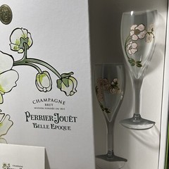 PERRIER-JOUET BELLE EPOQUE CHAMPAGNE GIFT BOX Empty Bottle 2 Flutes Cork 2007