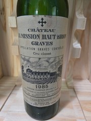 1985 Chateau LA MISSION HAUT BRION, Graves, Empty Bottle (Boutielle Vide)