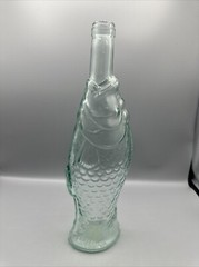 Vintage Italian Cevin Glass Fish Chianti Wine Bottle 75cl 3VEA78 Beach Decor