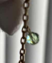 Moët Chandon Imperial Golden Sphere Charm Glass Marker With A Green Crystal Bead