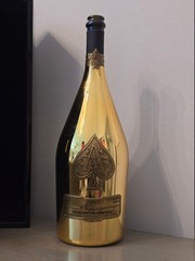 EMPTY ACE OF SPADES GOLD (ARMAND DE BRIGNAC) 1.5 L MAGNUM BOTTLE W/ CASE + COVER