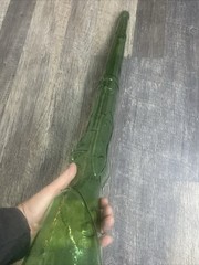 Vintage Gori Gori Chianti Rifle Bottle 3L Green Glass Italy 1960s 45.5 In Tall