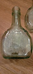 Almaden Pony – 6&Prime; Vintage Green Bottles – Set of 2