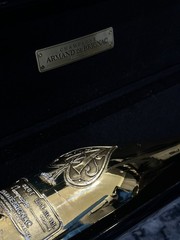 Armand de Brignac Ace of Spades Champagne Bottle & Wooden Display Case EMPTY