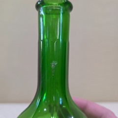 1910&rsquo;s Emerald Green ROYAL MINT SAUCE Antique Bottle 6.25&Prime; H USA Made