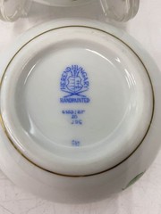 Herend Floral Rose Knob Round Bonbonniere Fancy Trinket Box Porcelain W7.5xH7.5c