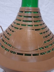 Rare Old Demijohn 5 Liter Green Glass With Brown Basket