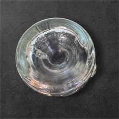 Vtg Clear Wine Liquor Glass Bottle Between 1935-1964 ? 11” Tall Ribbed Sides