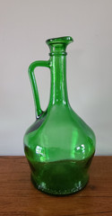 Vintage 68 Thatcher Glass 1.5L Emerald Green 11&Prime; Decanter Jug Wine Bottle