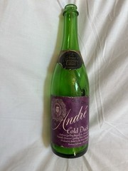 Vintage André Cold Duck 4/5 Quart Green Glass Wine Bottle Modesto CA