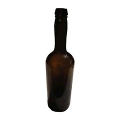 Brown Glass Wine Bottle Collectible Dark Glass Decorative Display Piece