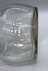 Vintage Handblown Oregon Glass Kidney Form Bottle Liquor 8.5” x 6” x 3”