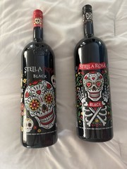 Stella Rosa Black L.E. Skull Heart Eyes and Sugar Skull Day of the Dead Empty