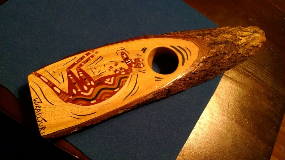 Floating Wine Bottle Holder ~ Australia ~ Wood ~ Painted ~ Kangaroo ~ Gift 12×3&Prime;