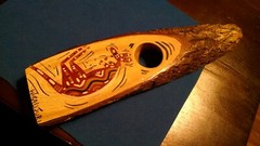 Floating Wine Bottle Holder ~ Australia ~ Wood ~ Painted ~ Kangaroo ~ Gift 12×3&Prime;
