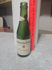 Vintage 1950s Christian Brothers Champagne Brut Green Glass Bottle! Rare To Find