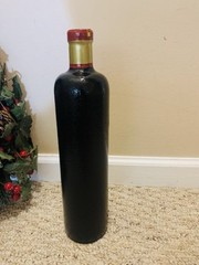 Vintage ©️1985 BLACK TOWER German White Wine Empty Bottle 750mL Crock Style- EC!