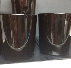 Unique Repurposed Wine Bottles, Amber Glass Votives/Holders/ Containers