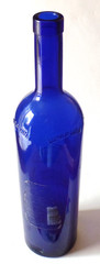 LUNA DI LUNA CHARDONNAY PINOT GRIGIO Large Clear Dark Blue Glass Bottle no Lid