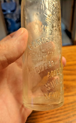 Garrett & Co Virginia Dare wine bottle New York Clear Glass 2/5 Pint Embossed