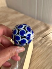Vintage Silver Plated Cobalt Glass Bottle Wine Cap Lid Collectible Made in Italy