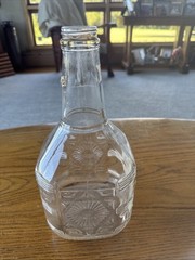 SALE!!Vintage Manischewitz Half Gallon Sweet Grape Clear Wine Bottle-no Cap(B50)