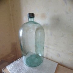 Vintage Demijohn Green Glass Wine Jar 20-22L