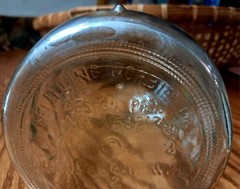 Vtg Euc MOGEN & DAVID 1 GALLON Clear GLASS WINE BOTTLE MD 20/20 – Star Of David