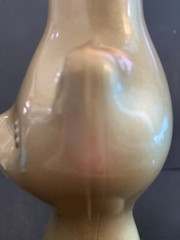 Happy Cat Shaped Mosel Riesling Gold Wine Bottle Decanter Collectible Vase 2017