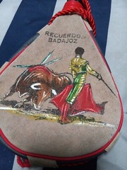 Bota Bag Spanish Leather Wine Water Bullfighting 1L Spain