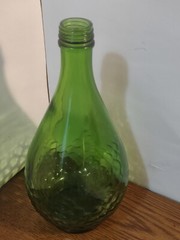 VTG GALLO Flavor Guard Glass Green Half Gallon Empty Decorative Bottle No Lid